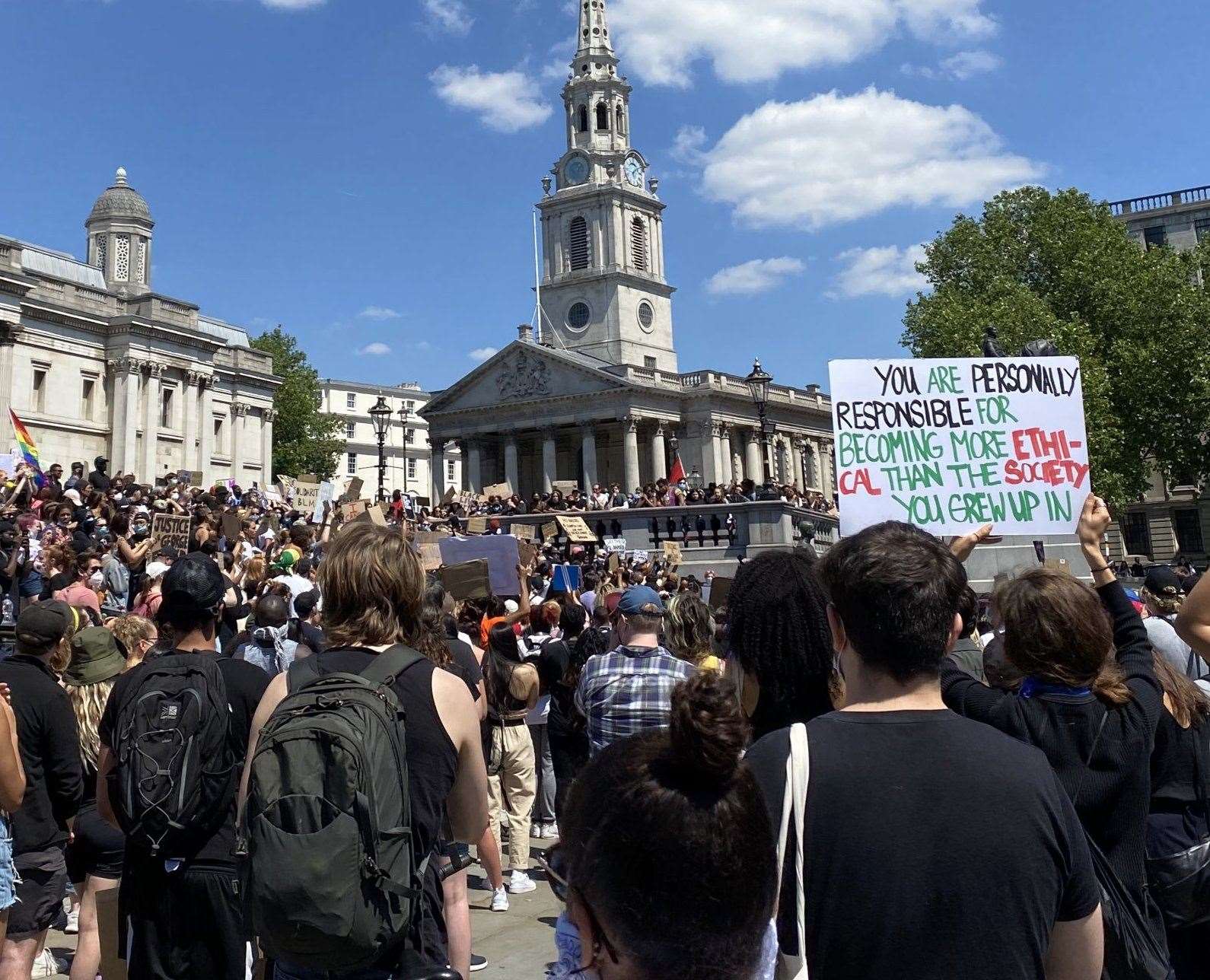 The protest held in London Picture: Mina Almaas