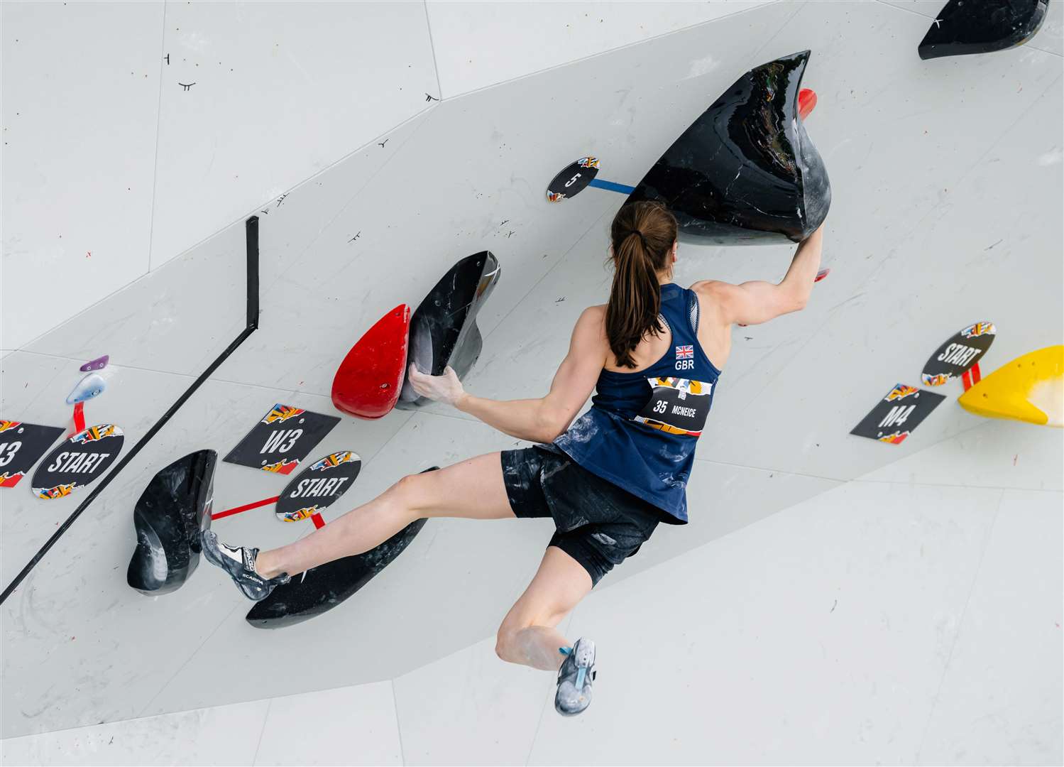 The 20-year-old competed in the qualifier series for bouldering in Budapest. Picture: International Federation of Sport Climbing/Lena Drapella