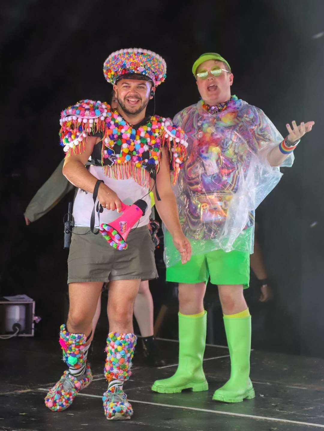 Frazer Doyle and Perry O-Bree attended the Dover Pride March 2024 in brightly coloured outfits. Picture: John Doughty Photography