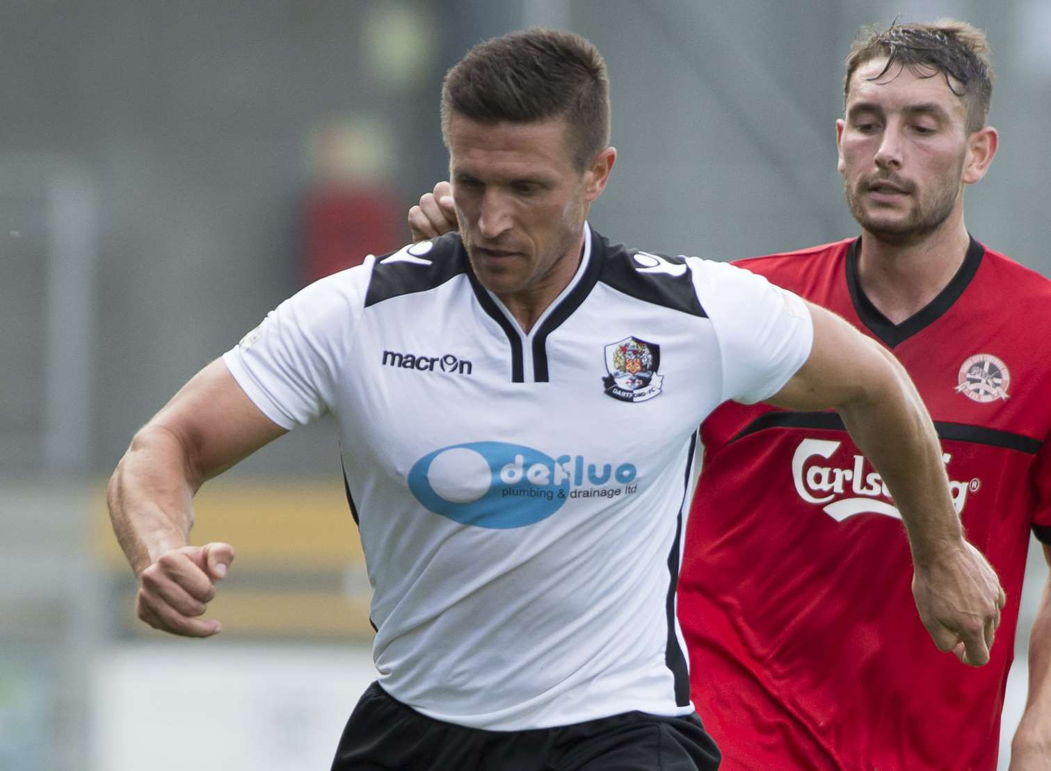 Lee Burns on the ball for Dartford against Truro City Picture: Andy Payton