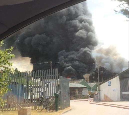 The fire in Smarden. Picture: Louisa Peachey