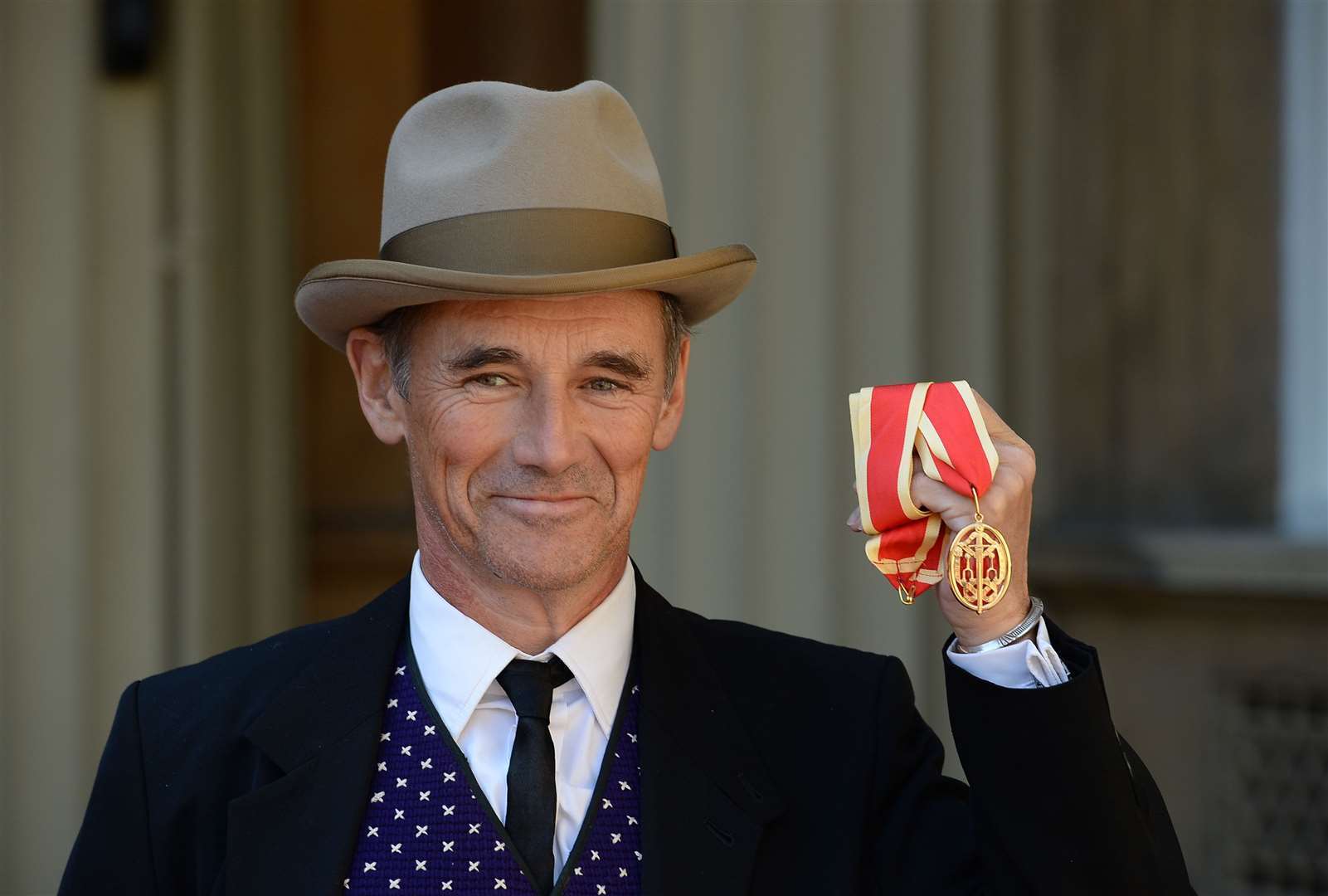 Sir Mark Rylance after he was knighted by the Duke of Cambridge at Buckingham Palace. Picture: John Stillwell/PA Wire