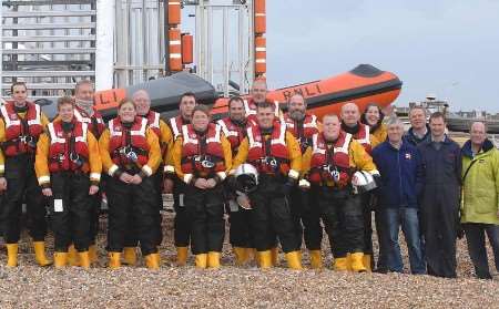 Members of the RNLI team at Walmer. Pictures: BARRY GOODWIN