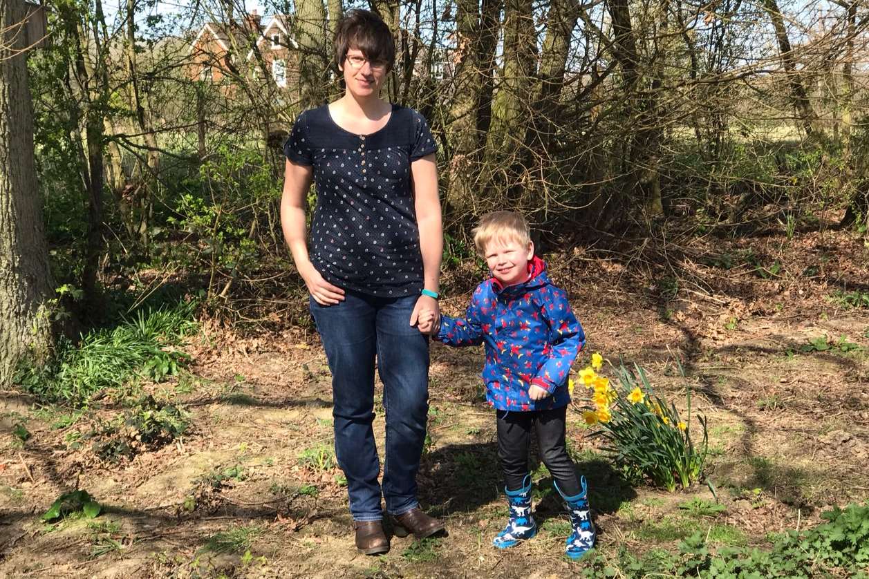 Lucy Austin and her son Josh