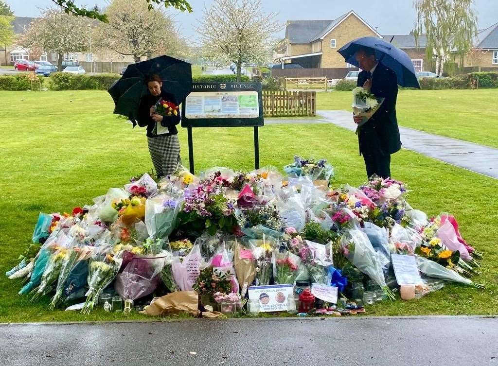 Dover MP Natalie Elphicke laid a floral tribute to Julia with Dover District Council leader Trevor Bartlett