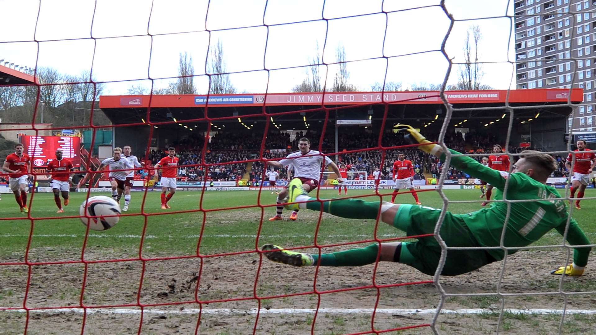 Sam Vokes makes it 2-0 for Burnley early in the second half. Picture: Keith Gillard