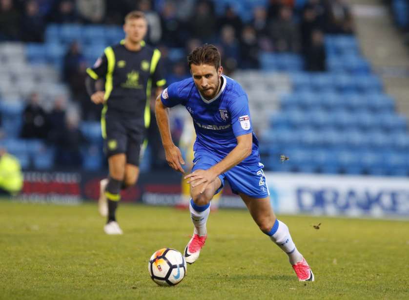 Luke O'Neill scores Gills' opener after just five minutes Picture: Andy Jones