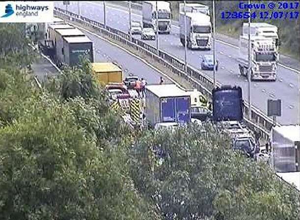 M20 lorry crash