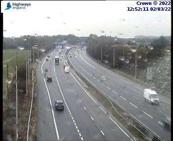 The M2 at Junction 4 near Gillingham. Image: National Highways