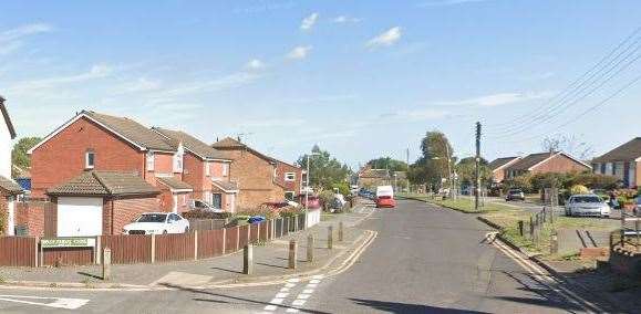 Part of Station Road is closed for works which are part of the Teynham Primary School redevelopment. Picture: Google Maps