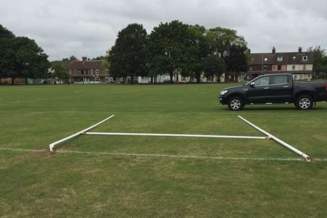 The damage on Faversham Rec