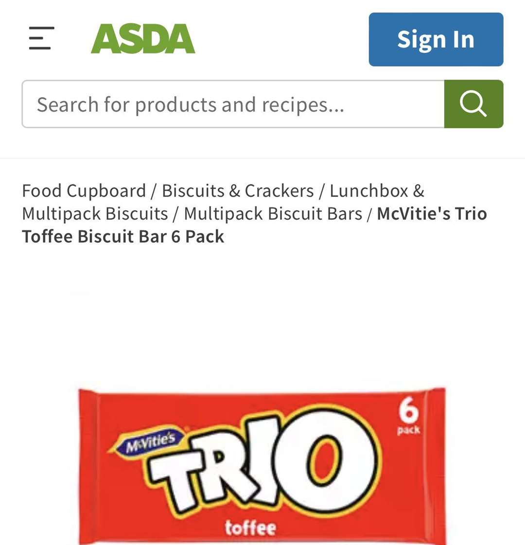 Asda has sold the 90s favourite Trio