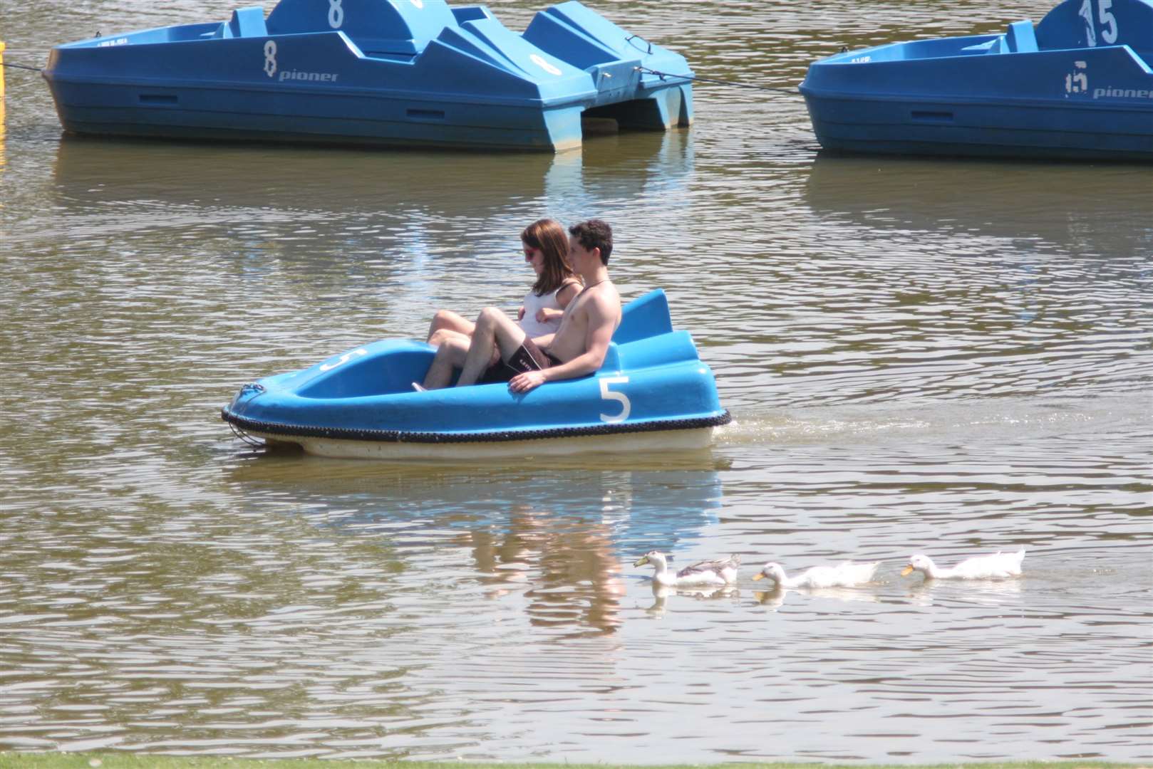 Messing about in a boat at Dunorlan Park, Tunbridge Wells. Picture: John Westhrop