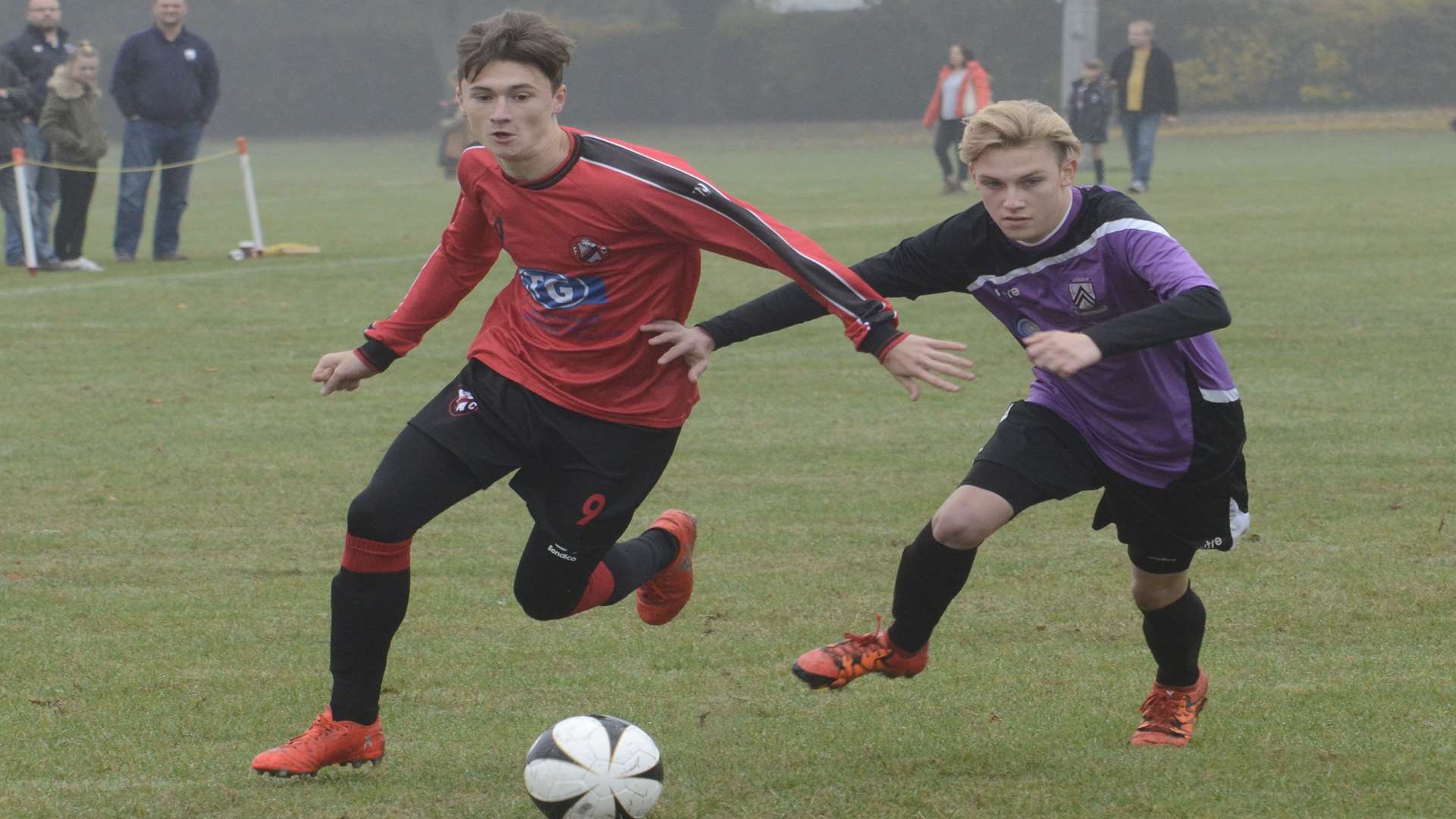 Rainham Kenilworth United under-18s get ahead of Anchorians in Division 2 Picture: Chris Davey