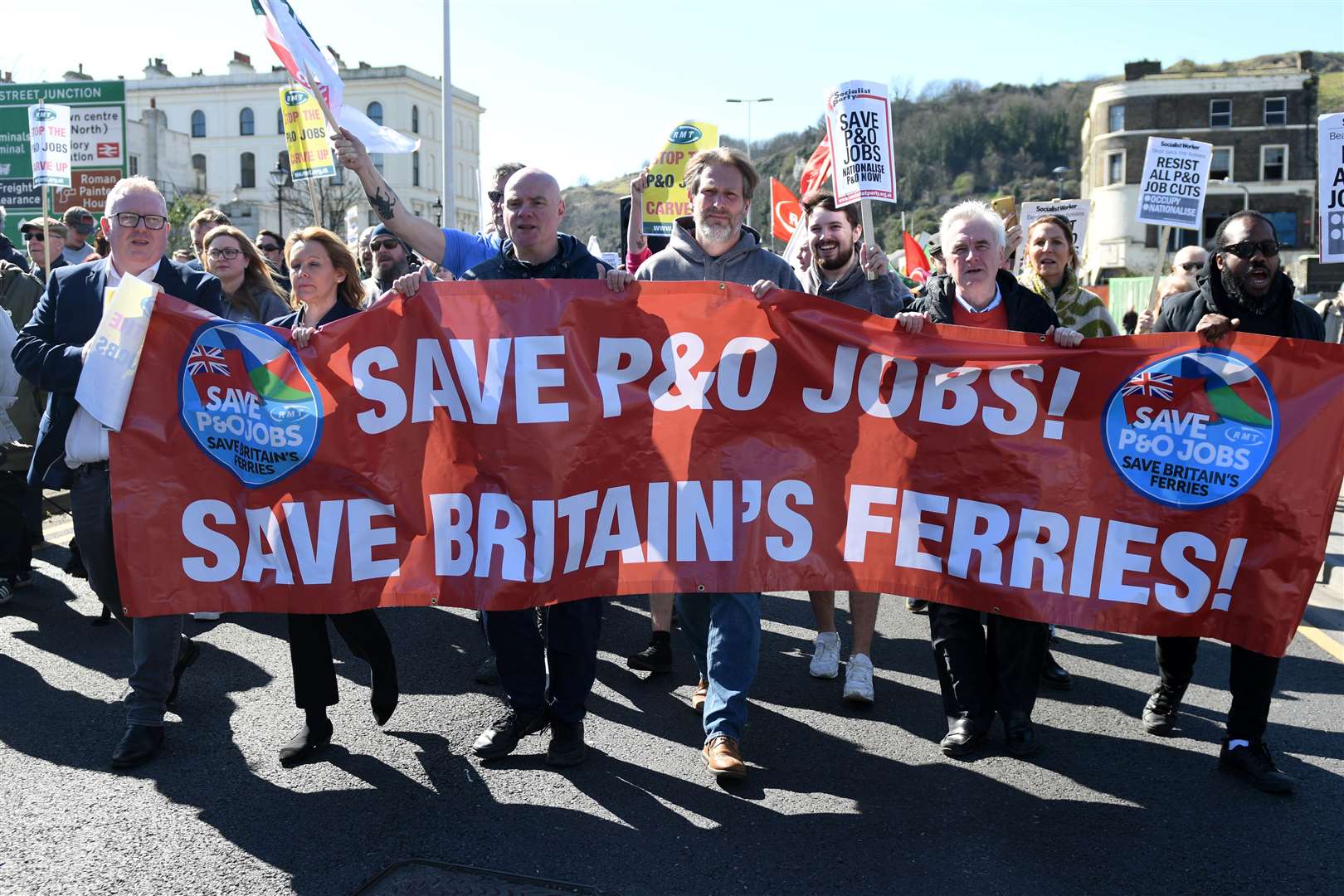 There were chants of "seize the ships" during protests last year. Picture: Barry Goodwin