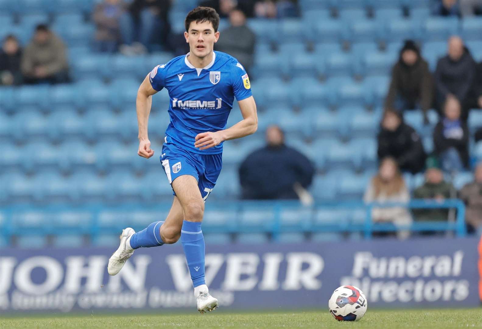 Defender Elkan Baggott on the ball before the substitute was substituted