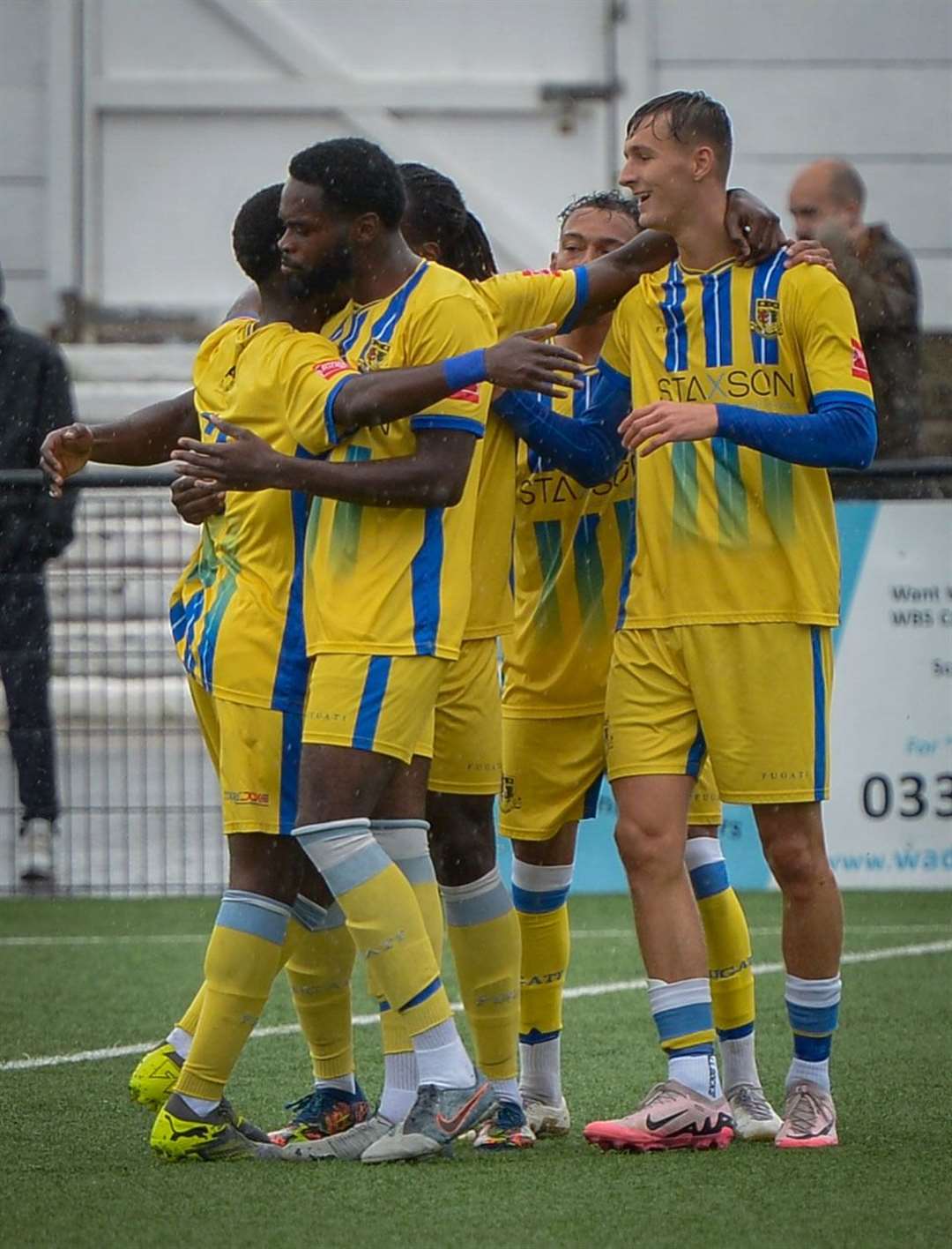 Sittingbourne celebrate taking a 2-1 lead at Ramsgate. Picture:Stuart Watson