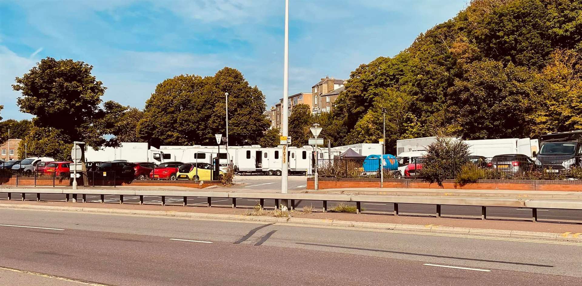 Film crews descended on Dover in August 2022. Picture: Kevin Clark