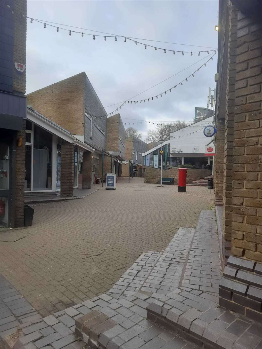 The area for sale included the pharmacy, cafe, the fish and chip shop and Spice Village