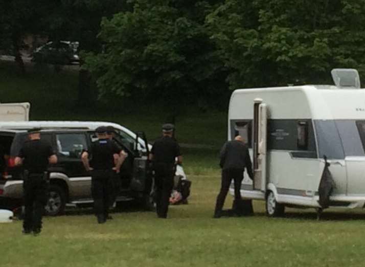 Police at Dane Park tonight