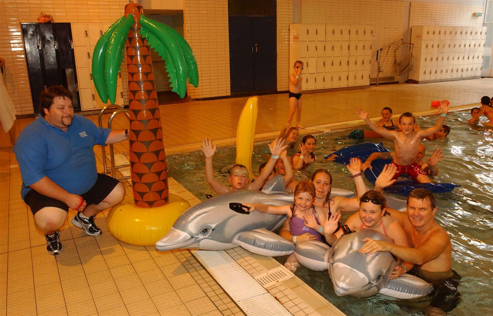 A pool party at the leisure centre in 2007