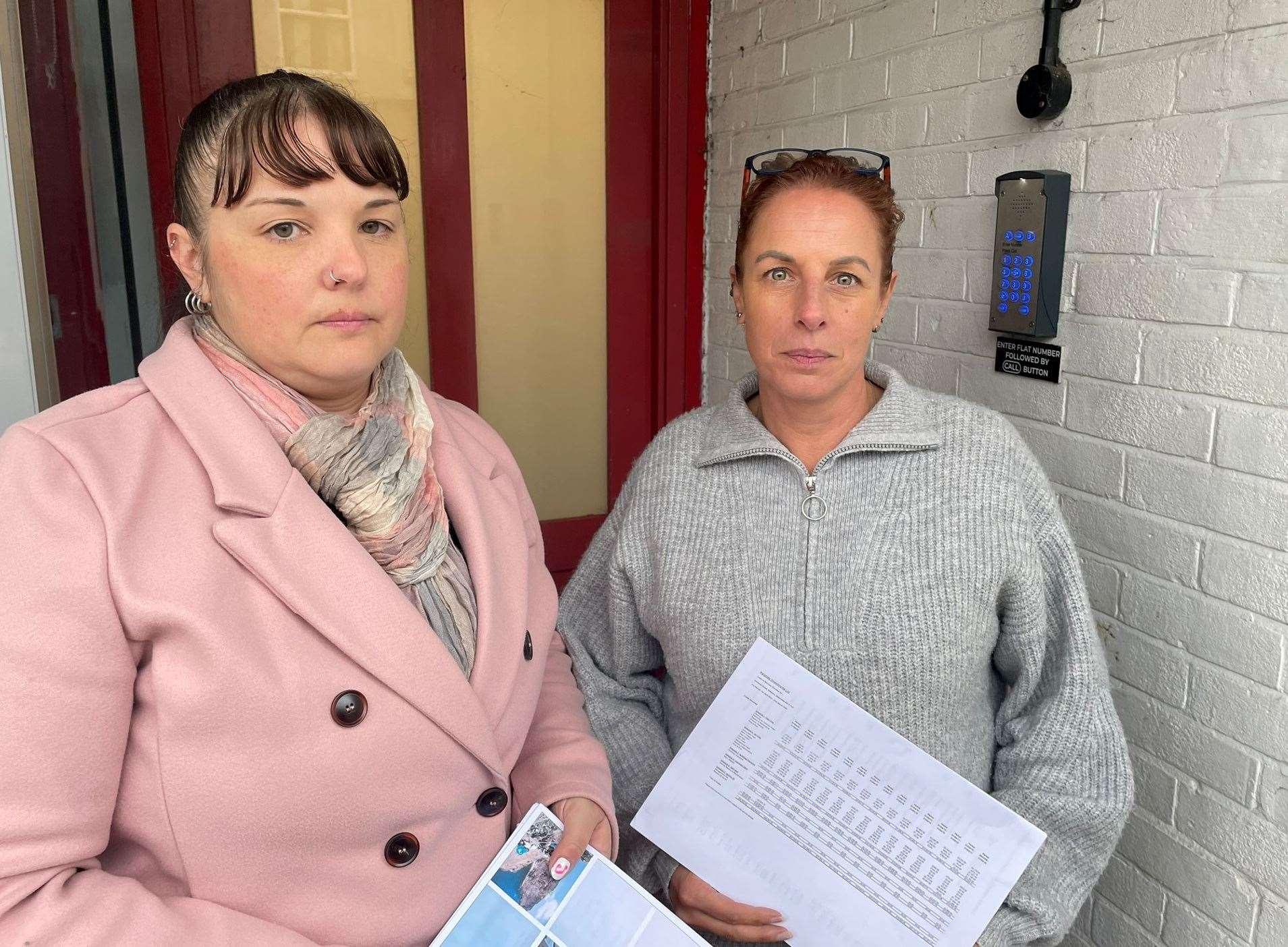 Leaseholders of Portland House Georgie Sayers and Heidi Martin-Barshell. Picture: Joe Crossley