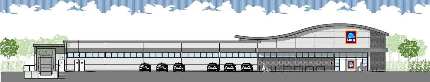 How the new Aldi super store could look like at Neats Court, Queenborough, Sheppey