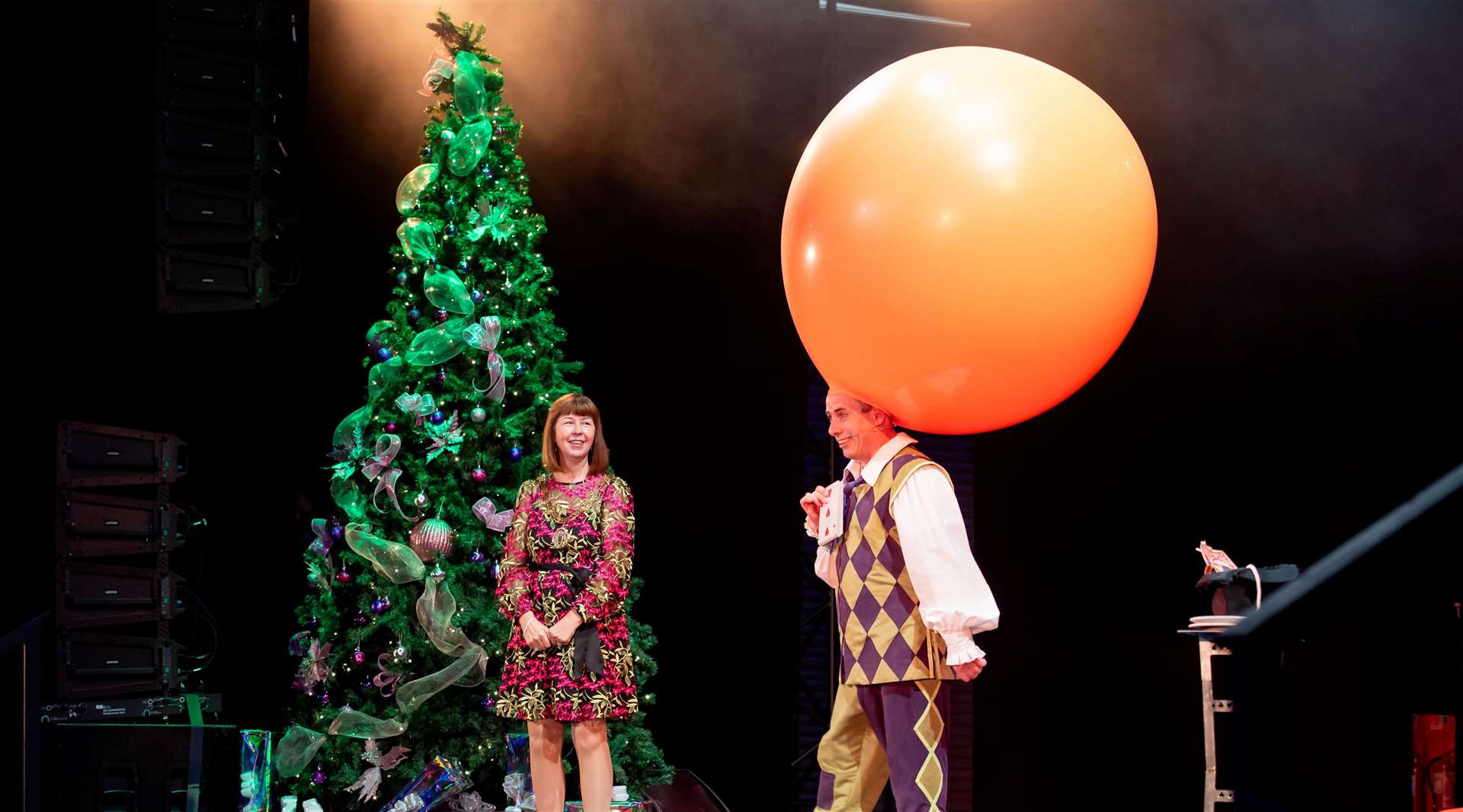 Christian Lee played tricks on Dartford’s mayoress with a short performance at the panto launch. Picture: Devon Shoob