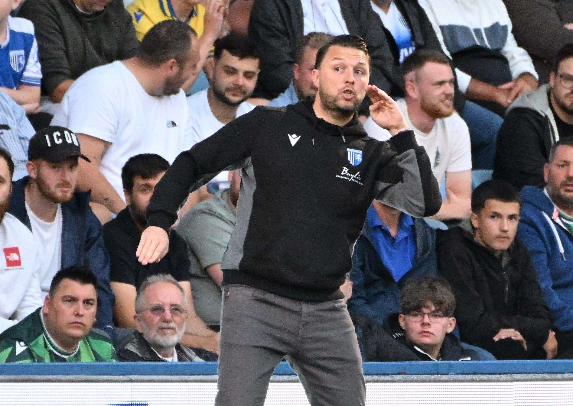 Manager Mark Bonner takes his Gillingham team to Notts County this Saturday Picture: Barry Goodwin