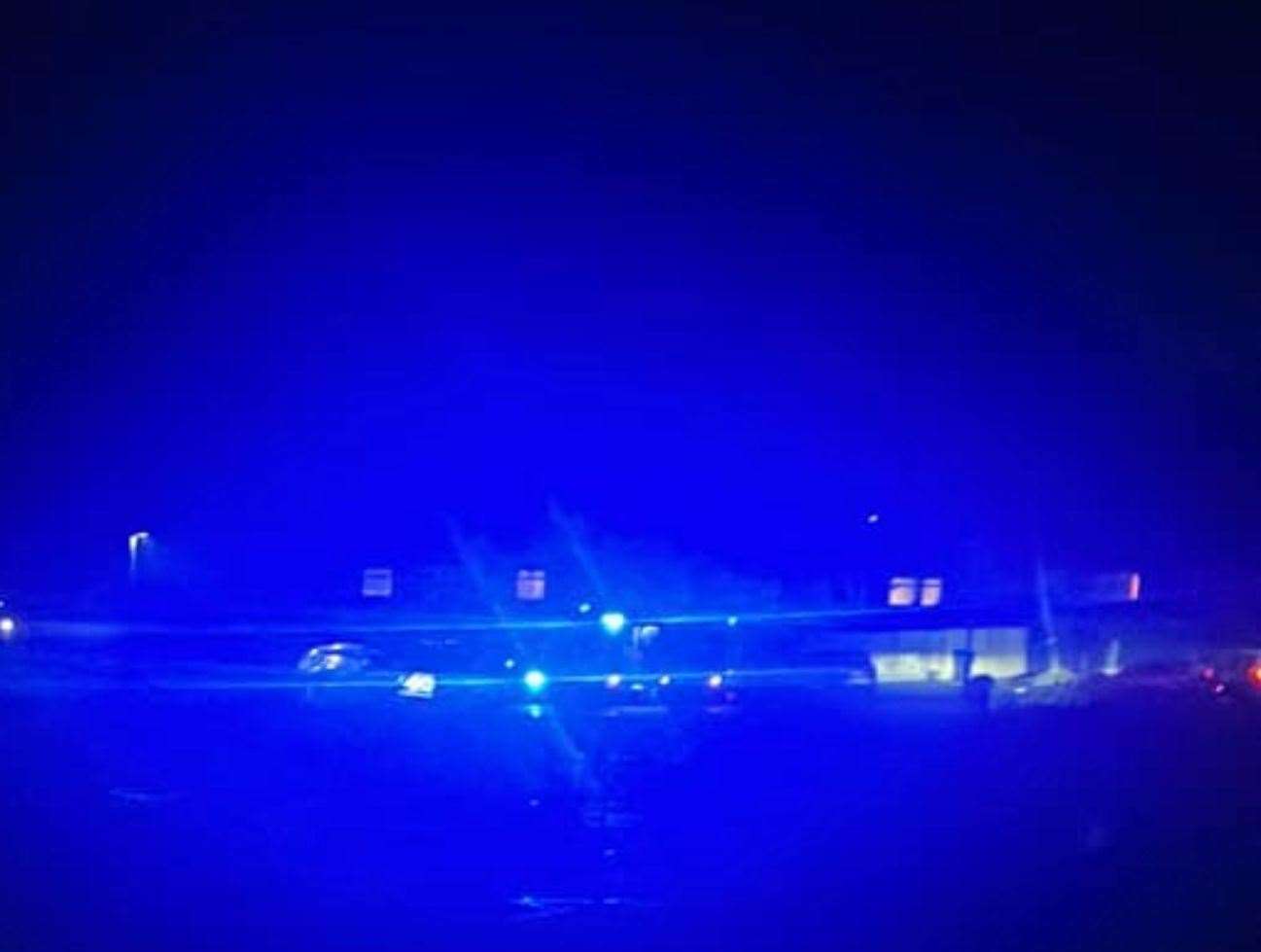 Several police cars were spotted in Bensted Grove car park in Faversham at the time