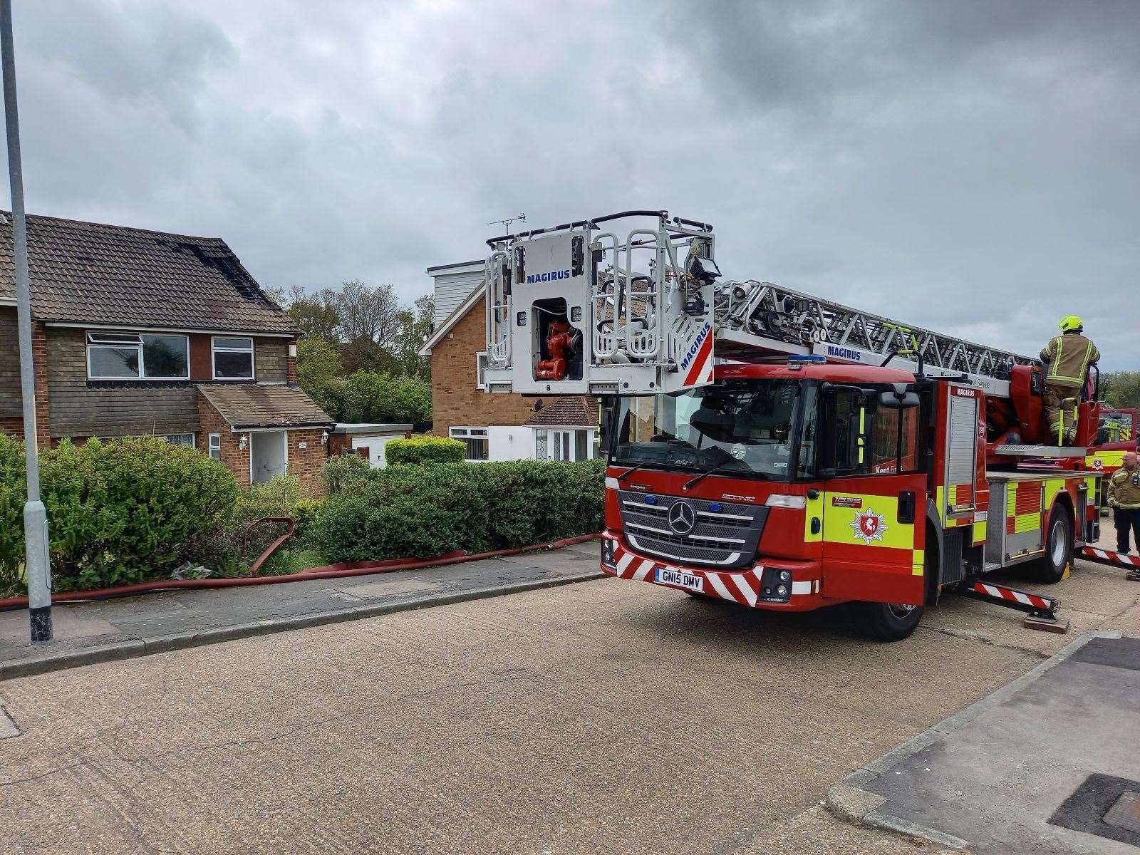 Emergency services were called to Elizabeth Way late this morning