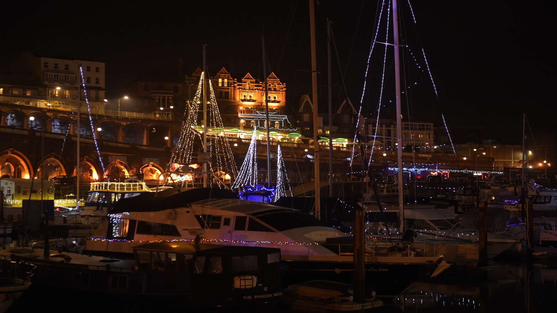 Boat owners decorate their boats