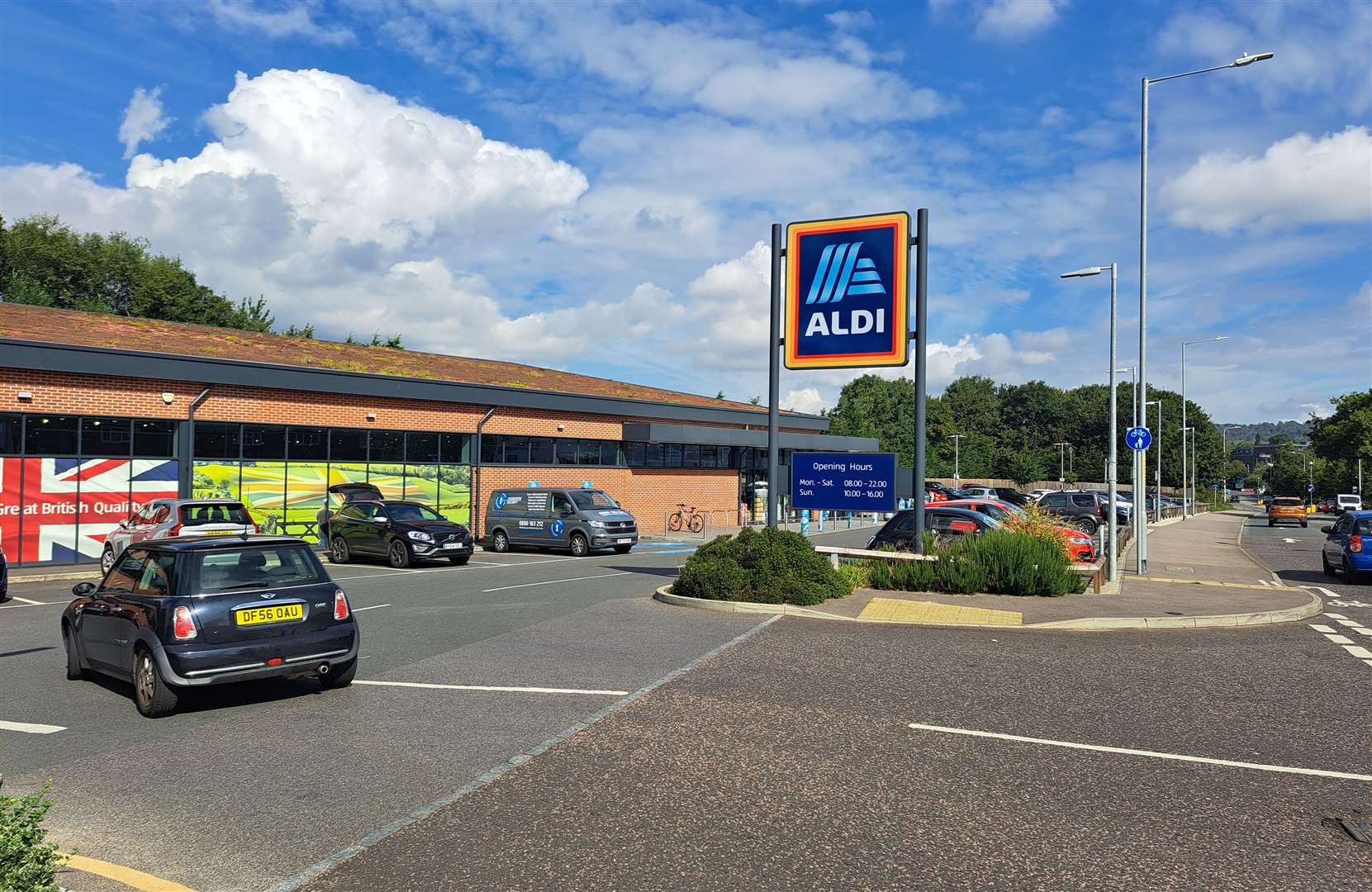 The proposed drive-thru sits next door to the Aldi store on Otford Road, Sevenoaks