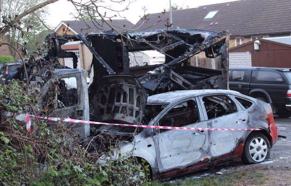 What was left after the fire. Picture: Jane Gilbert