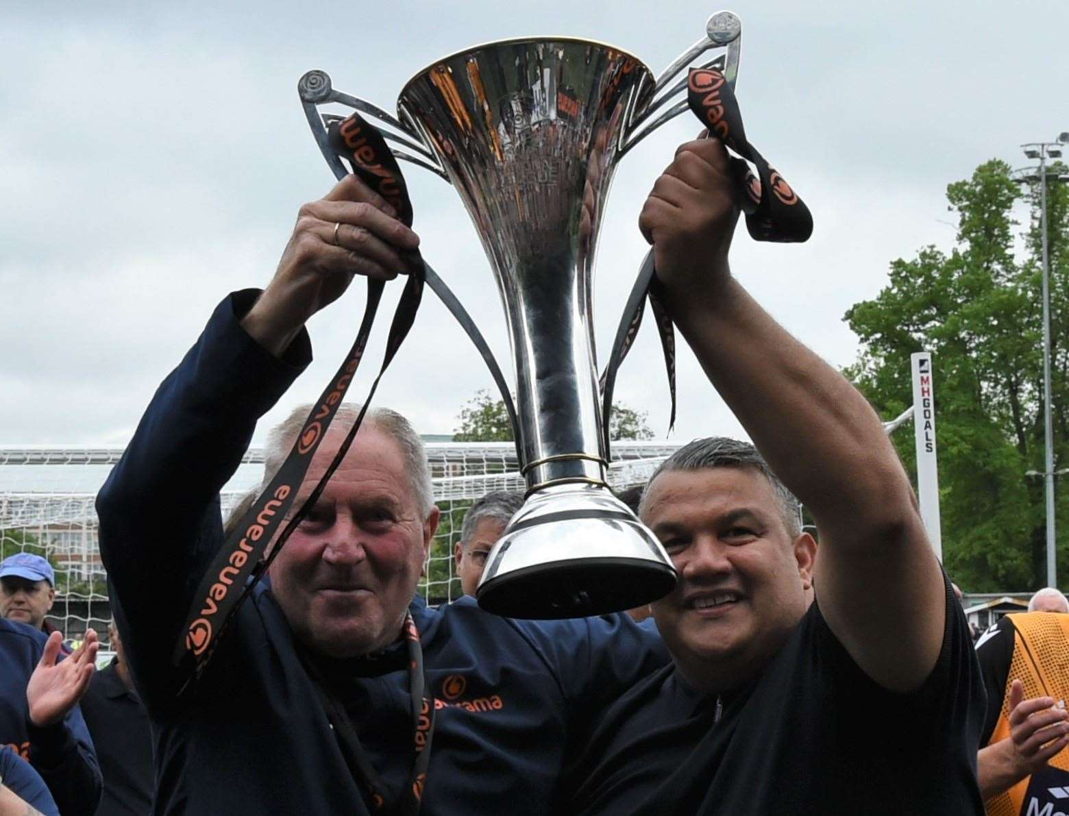 Hakan Hayrettin with assistant manager Terry Harris, who's also left the Gallagher. Picture: Steve Terrell