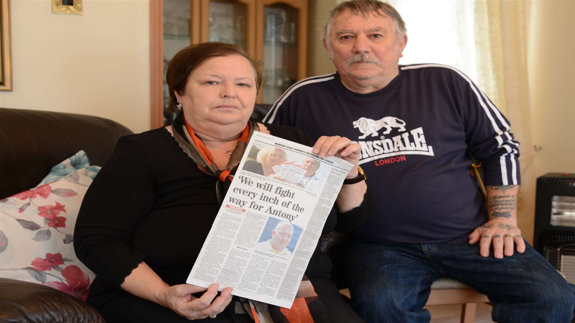 Jesse and June Parsons who are campaigning against the conviction of their son for murder on the grounds of the joint enterprise ruling