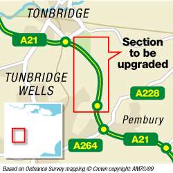 A21 dualling graphic