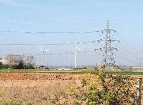 An impression of the wind turbines planned for Grain