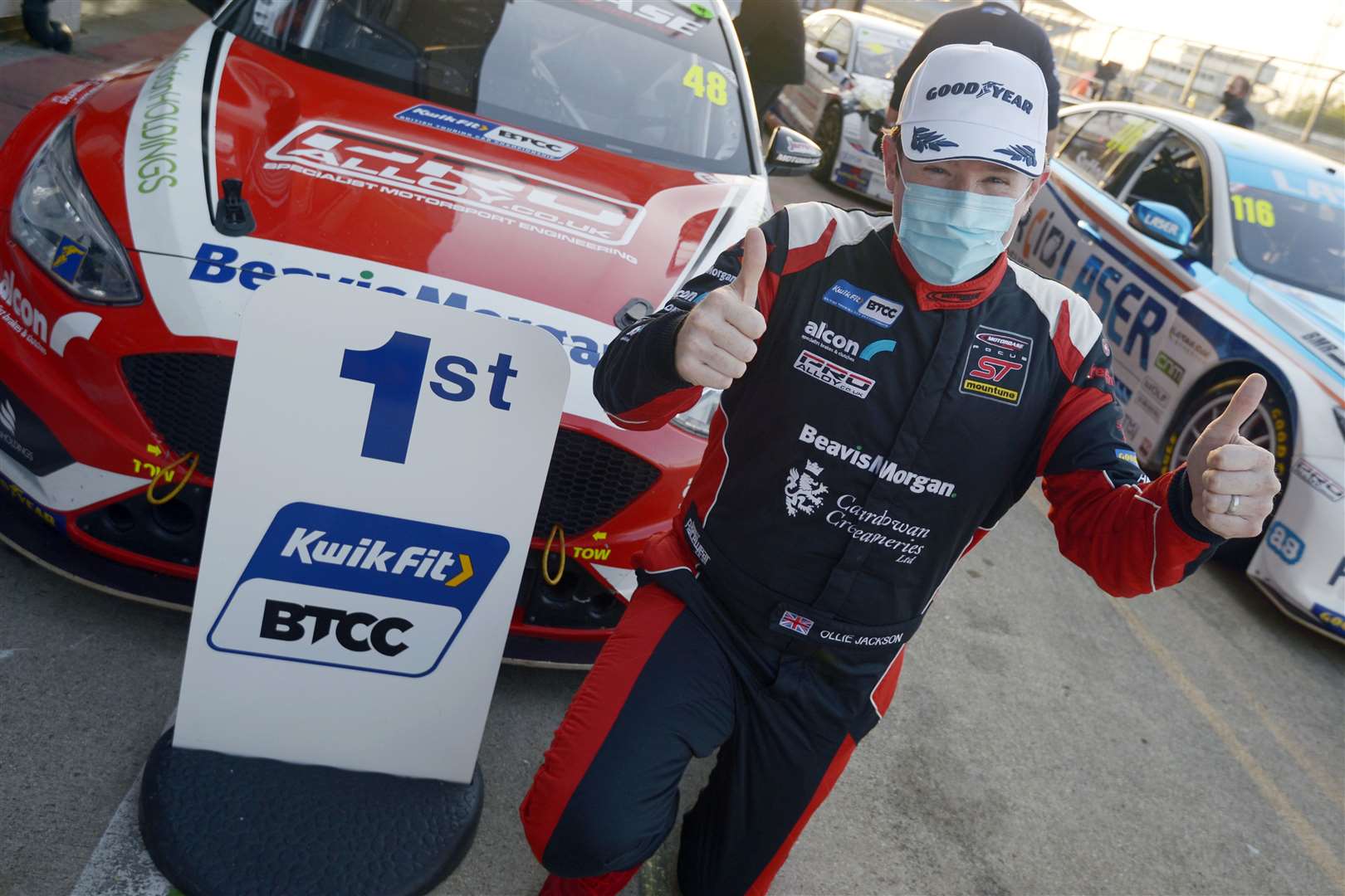 Ollie Jackson celebrates is maiden win Picture: BTCC (42438349)