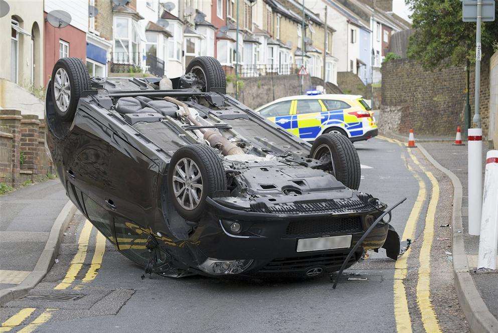 It was not a good day for this Toyota driver...