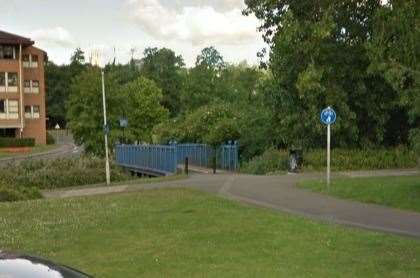 The assault took place on the Mill Court footpath, just a stone's from the Ashford Borough Council headquarters