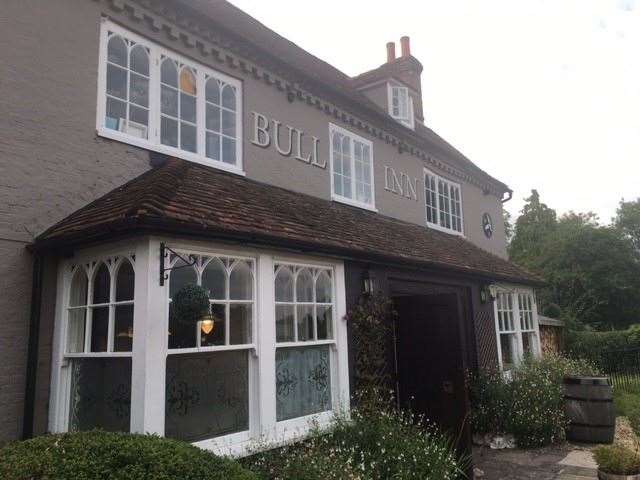 The Bull Inn, unlike The George, was at least open and looked inviting, but sadly kitchen staff numbers meant walk-ins weren’t possible on a Saturday evening