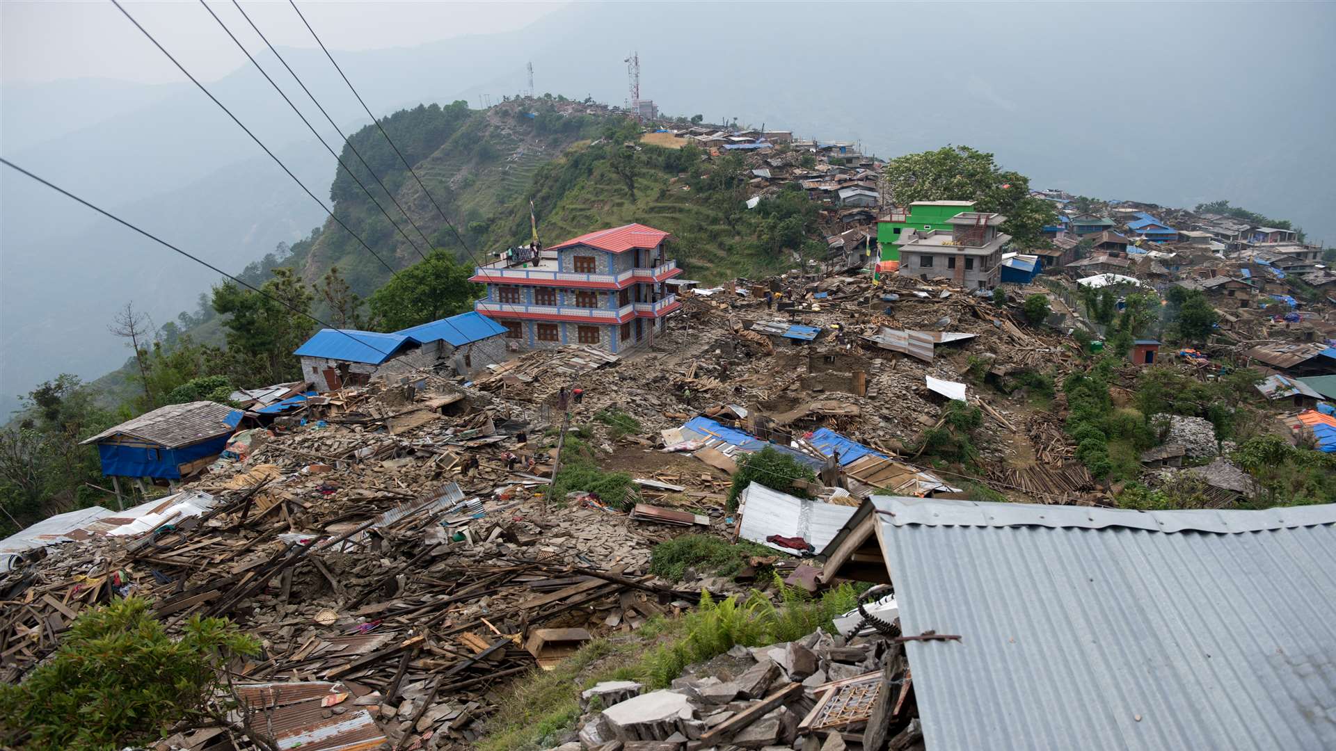 The expedition was halted in 2015 when the devastating earthquake hit Nepal killing 8,000 people. Picture: Johnny Fenn Photography