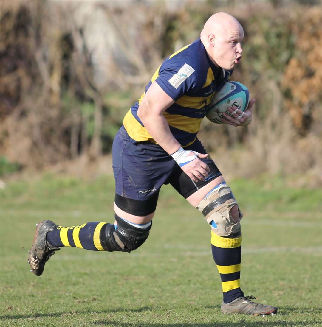 Matt Hobson in action for Sittingbourne Picture: John Westhrop