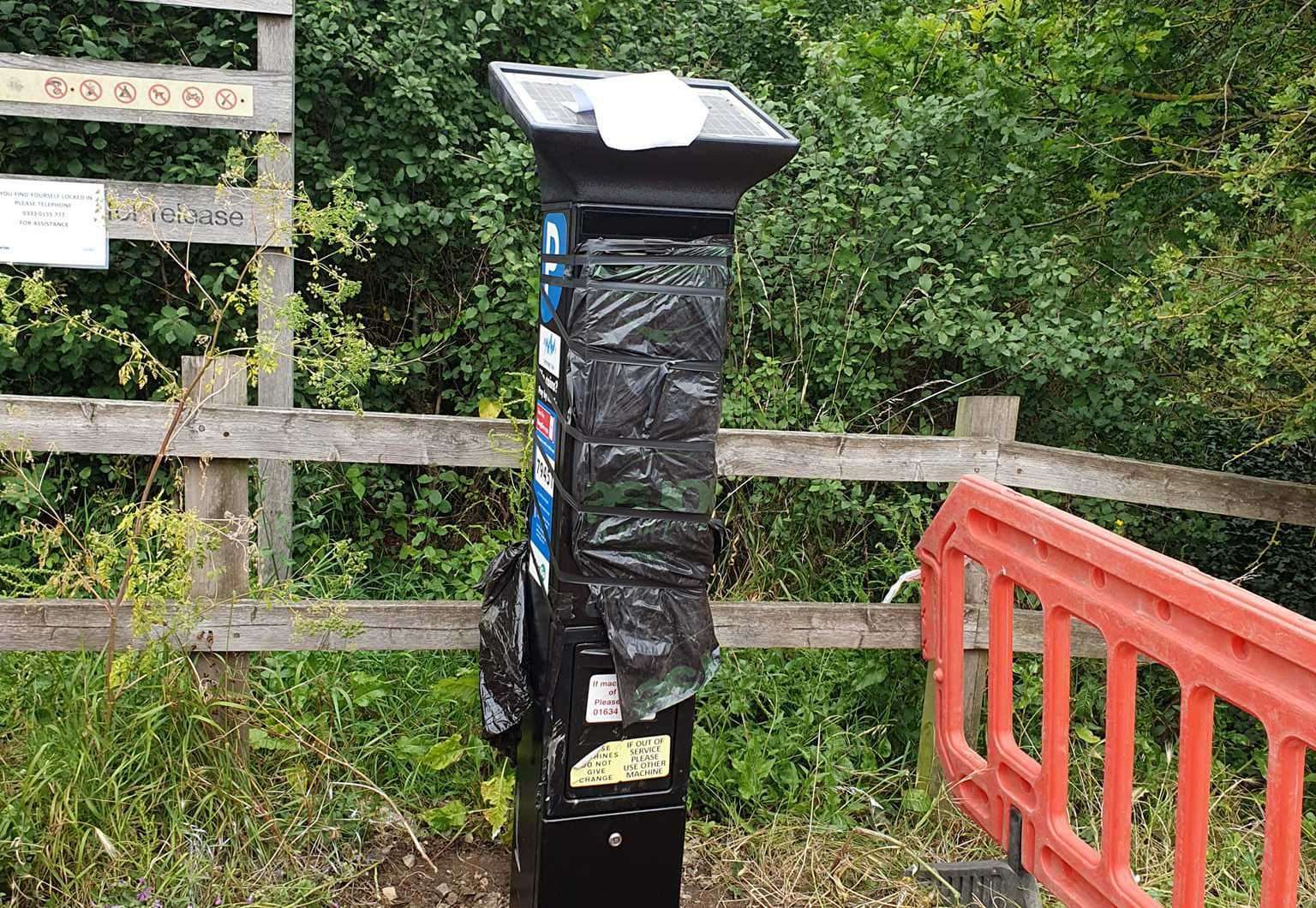 A parking meter was installed at Riverside Country Park last month in preparation for the charges to start on September 2