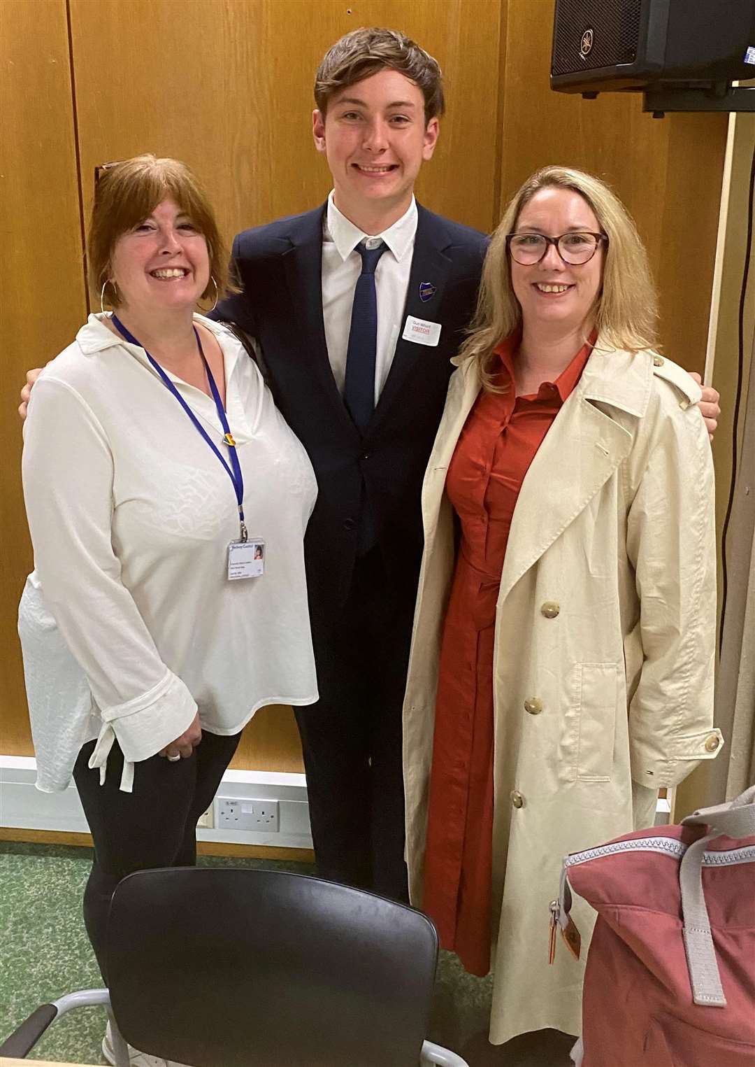 Oliver with Labour councillors Sharon Jackson and Paula Hamilton