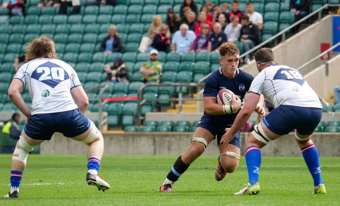 Canterbury's Cameron Murray in action for Kent during their 31-30 win over Yorkshire in the Bill Beaumont County Championship Division 1 Final. Picture: Claire Jeffrey