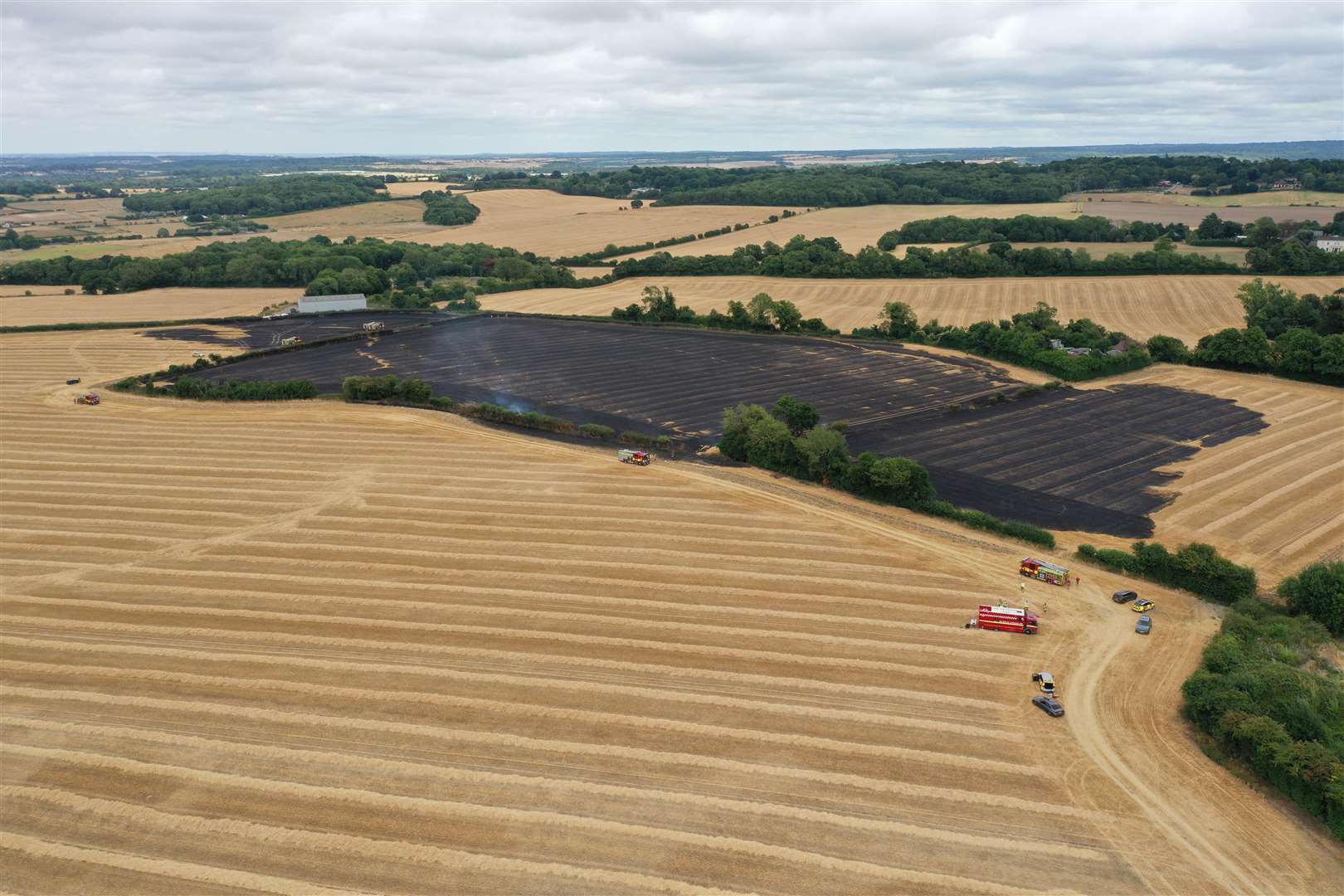 The fire is taking place in Chelsfield Lane, Orpington. Picture: UKNIP