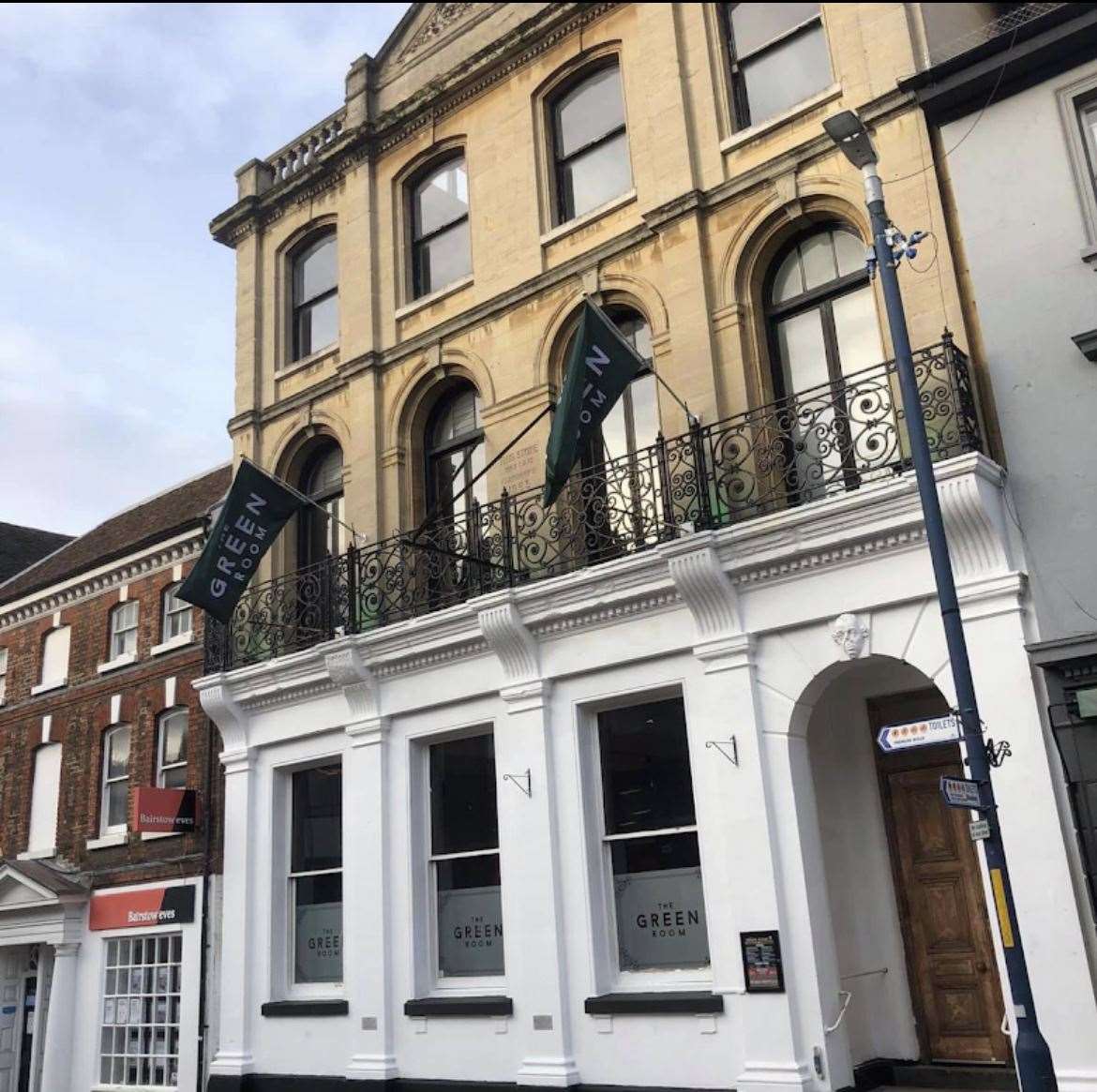 The Green Room in Maidstone has been left looking dark and lifeless since it closed last year. Picture: Google