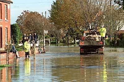 The scene in Old Road, East Peckham, in November 2000. Picture: JOHN WARDLEY